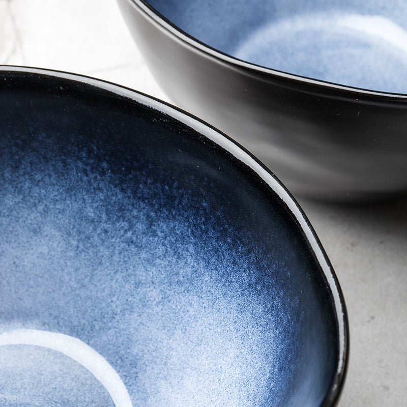 Porcelain Hot Pot and Noodle Bowl with Oblique Mouth - 6 Inch Snack Dish