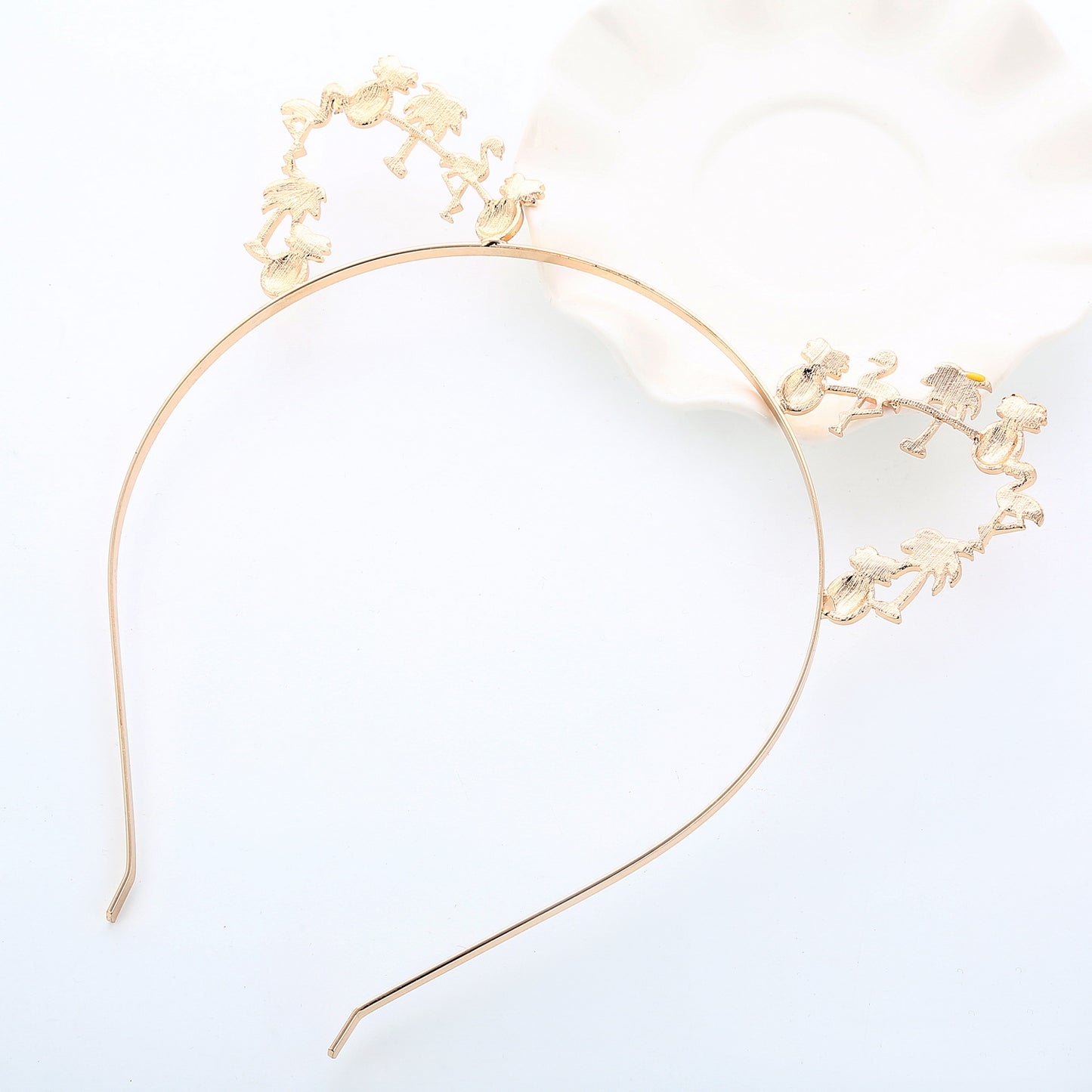 Animal/Zodiac Hair Band with Gold Alloy Pineapple Coconut Tree Design