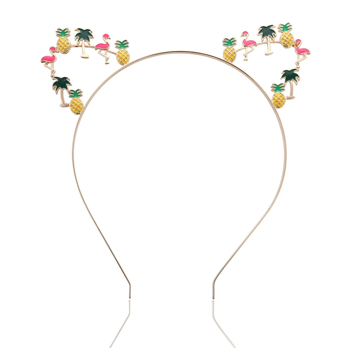 Animal/Zodiac Hair Band with Gold Alloy Pineapple Coconut Tree Design