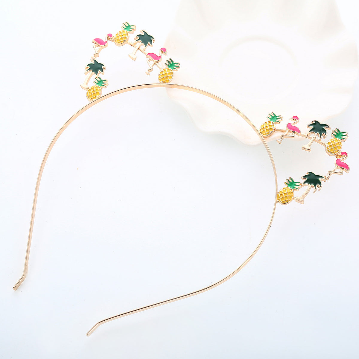 Animal/Zodiac Hair Band with Gold Alloy Pineapple Coconut Tree Design
