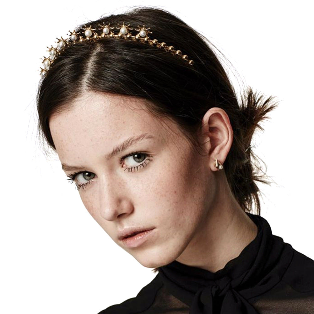 Pearl & Diamond Inlaid Headband