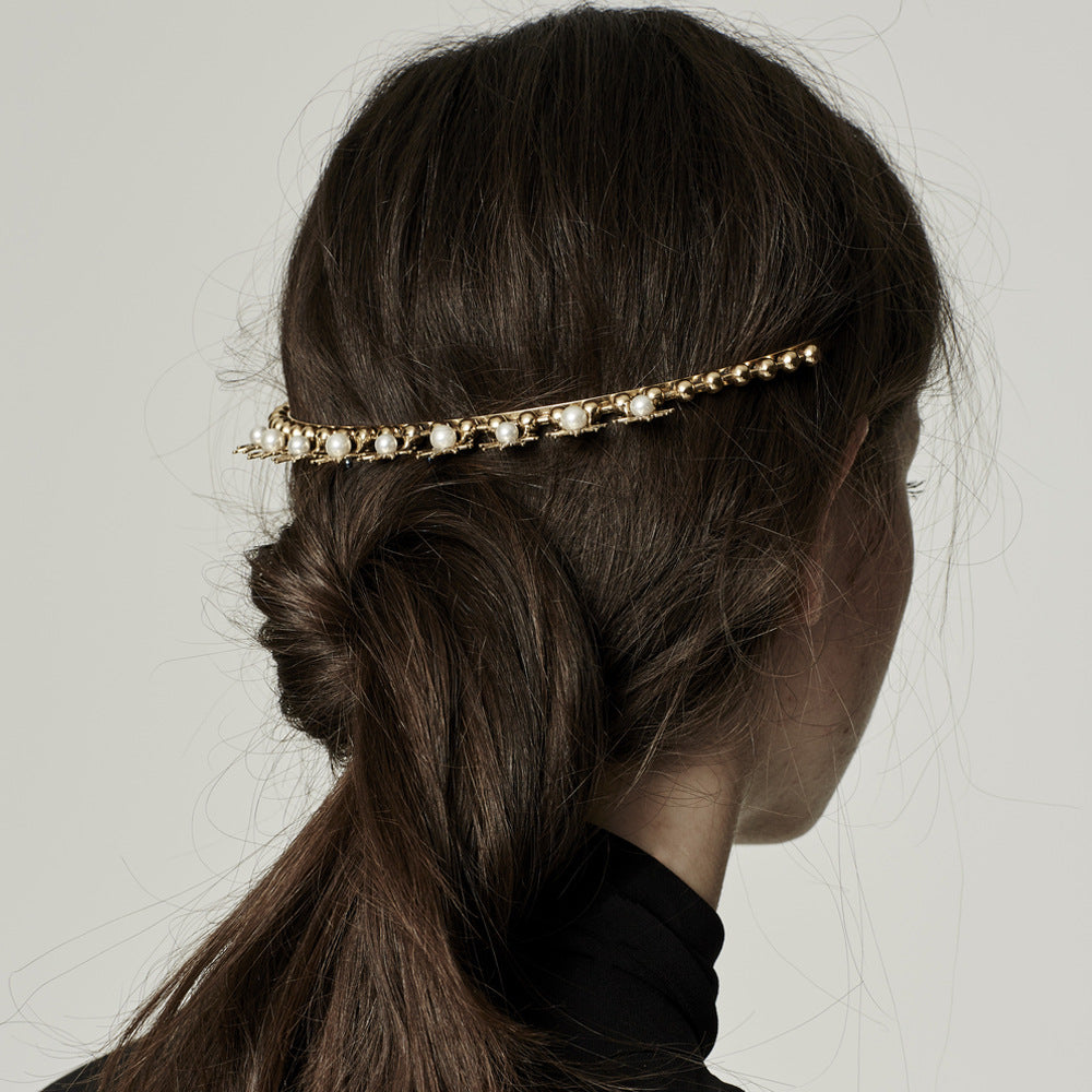Pearl & Diamond Inlaid Headband