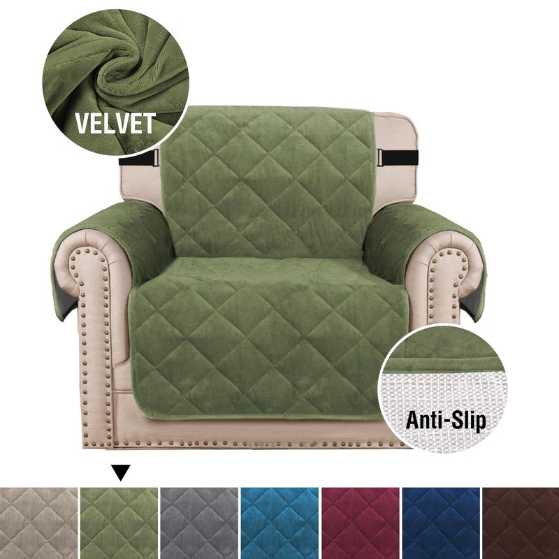 Non-Slip Crystal Plush Sofa Cushion Cover - Solid Color Home Decor