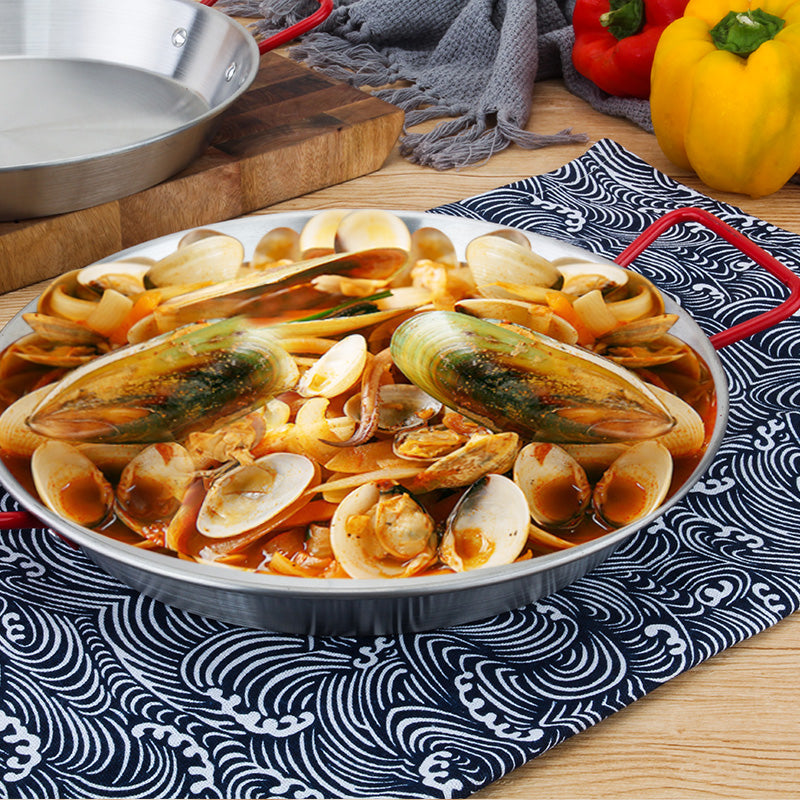 Stainless Steel Korean Fried Chicken Plate Salad Pasta Plate Kitchenware