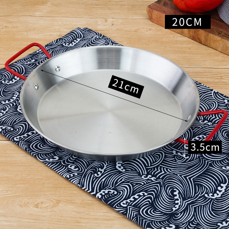 Stainless Steel Korean Fried Chicken Plate Salad Pasta Plate Kitchenware