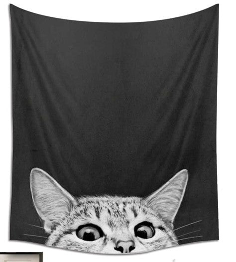 Hanging Cloth Wall Decor for Bedroom Dormitory - Cartoon Landscape Pattern, 150x130cm