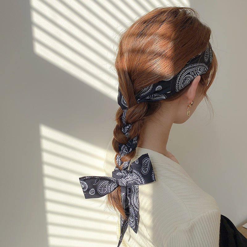 Silk Scarf Hair Tie - Japanese Korean Style