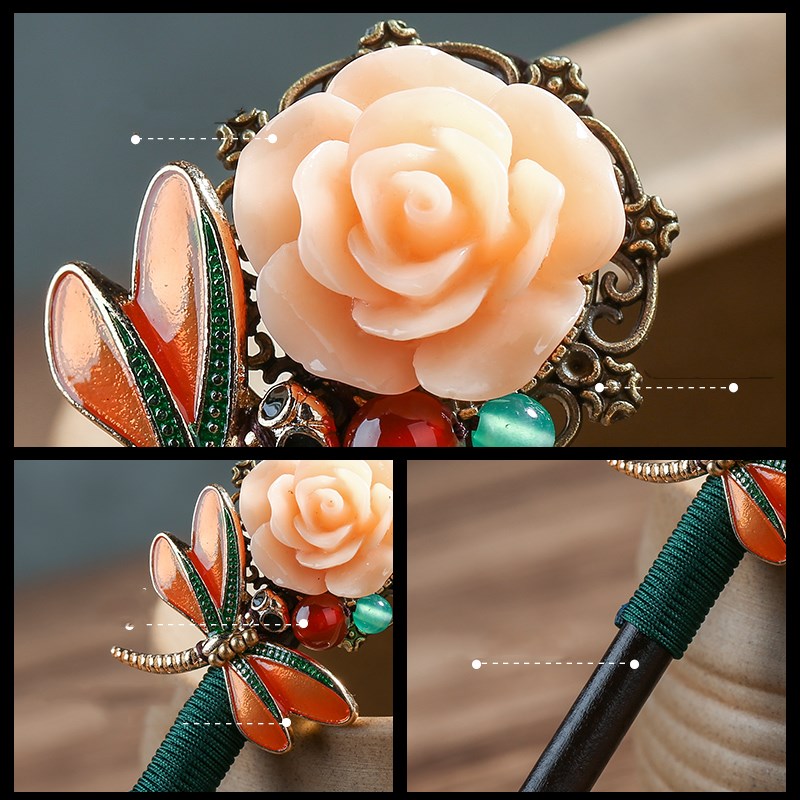 Wooden Hairpin - Black