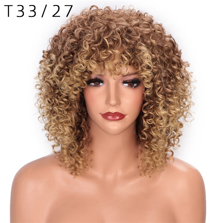 African Small Curly Wig - Long Hair 15 inch