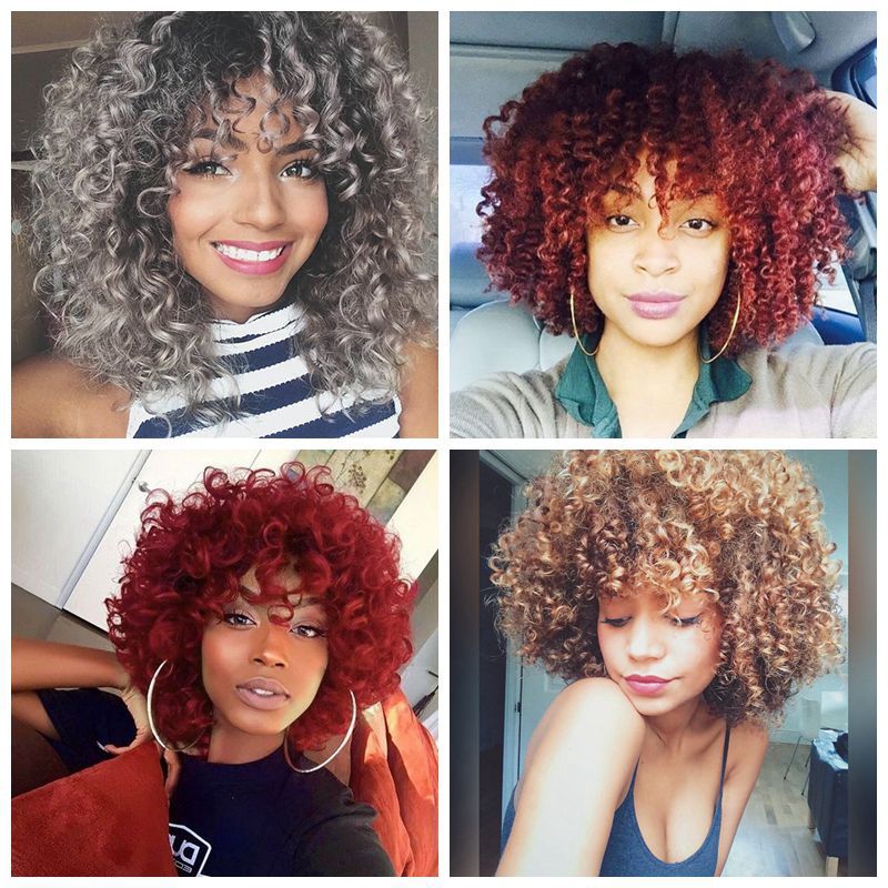 African Small Curly Wig - Long Hair 15 inch