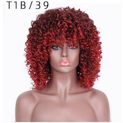 African Small Curly Wig - Long Hair 15 inch