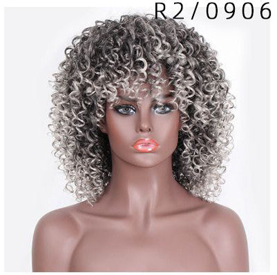 African Small Curly Wig - Long Hair 15 inch