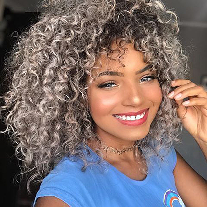 African Small Curly Wig - Long Hair 15 inch