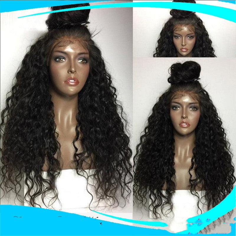 Long Curly Synthetic Wig - Black