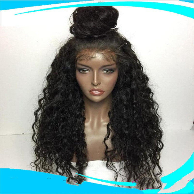Long Curly Synthetic Wig - Black
