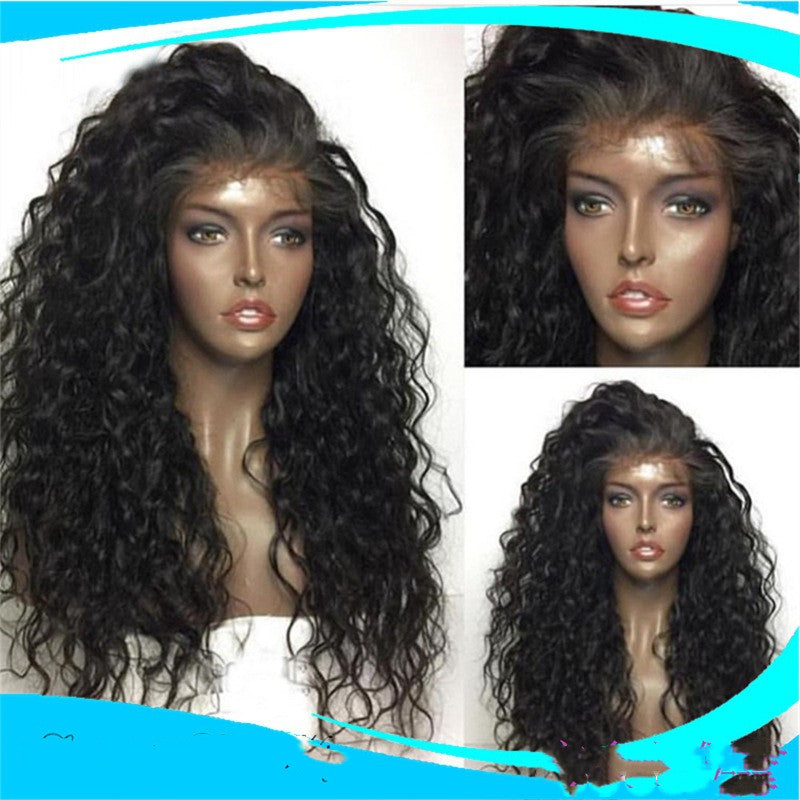 Long Curly Synthetic Wig - Black