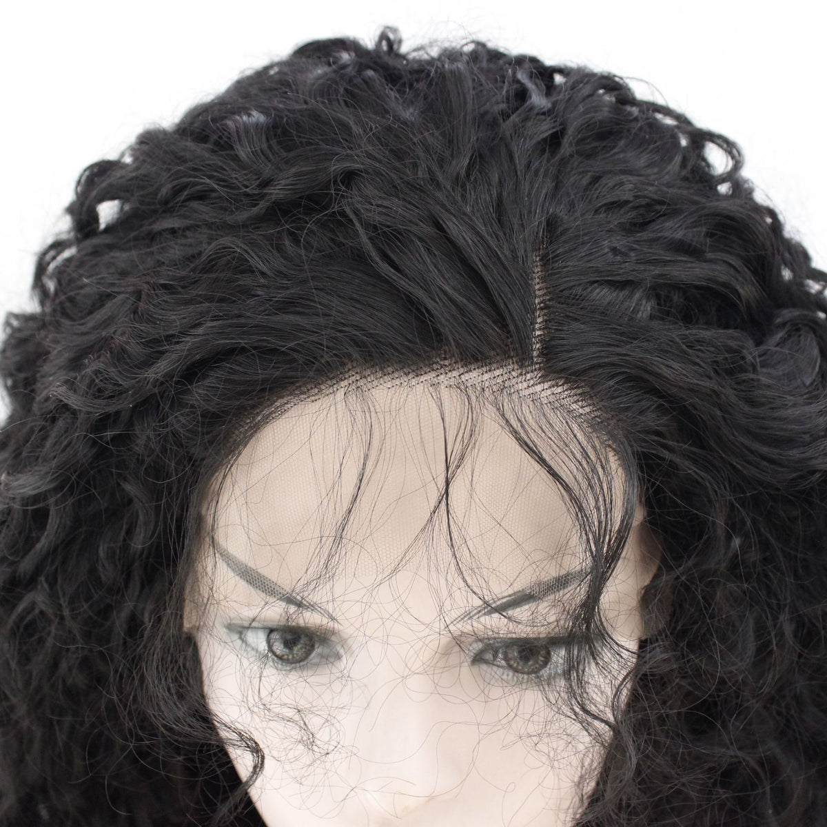 Long Curly Synthetic Wig - Black