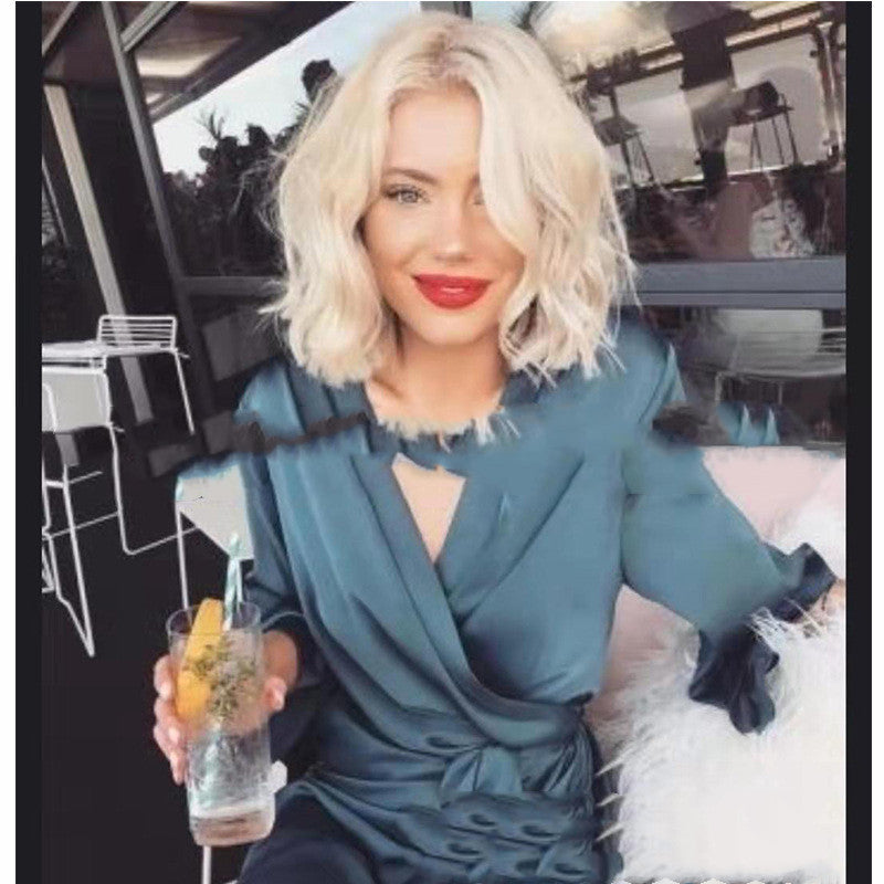 Short Curly Wig for Women - Gold
