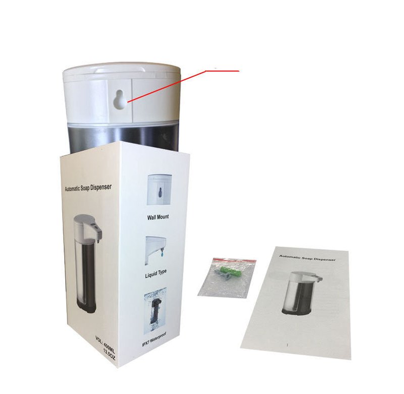 Automatic Induction Soap Dispenser for Kitchen & Bathroom, 400ml, Wall & Table Mount