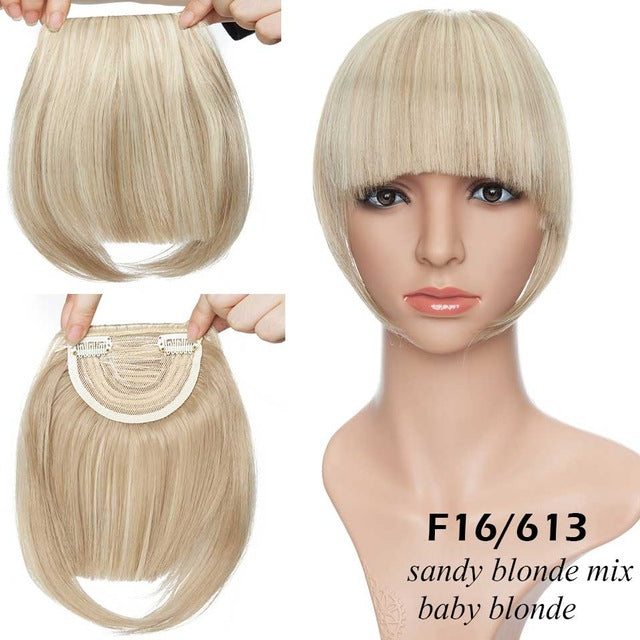 Natural Clip-In Hair Extensions for Black Brown Auburn Red Hair - Multiple Styles