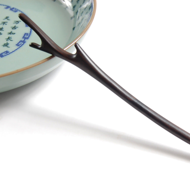 Dragon Horn Ebony Hairpin - Classical Style