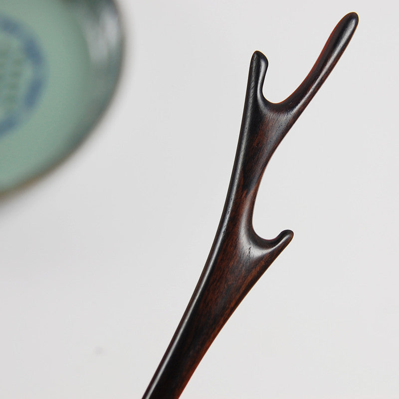 Dragon Horn Ebony Hairpin - Classical Style