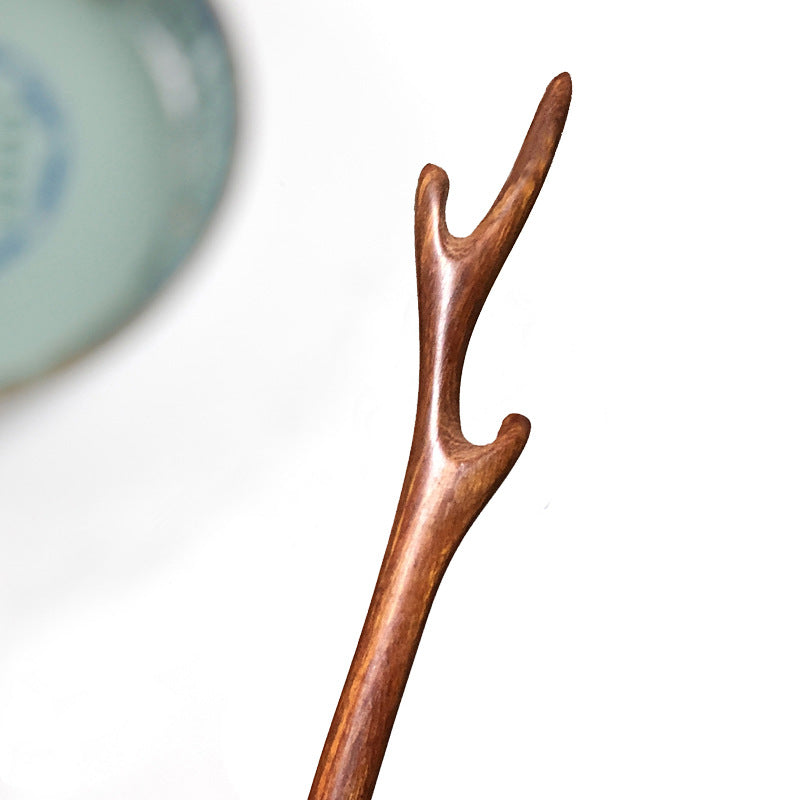 Dragon Horn Ebony Hairpin - Classical Style