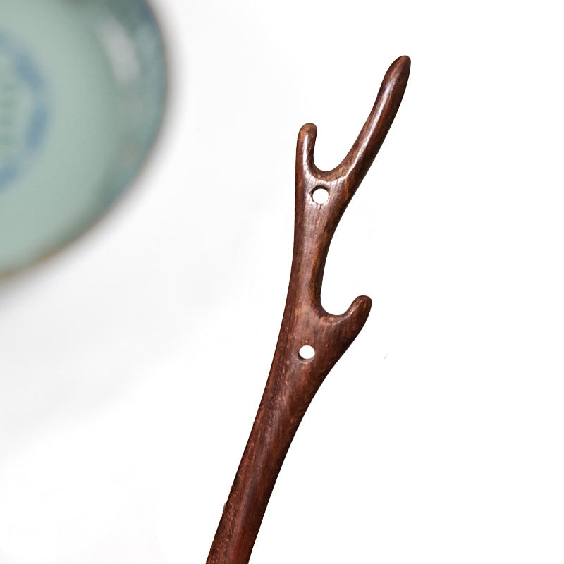 Dragon Horn Ebony Hairpin - Classical Style