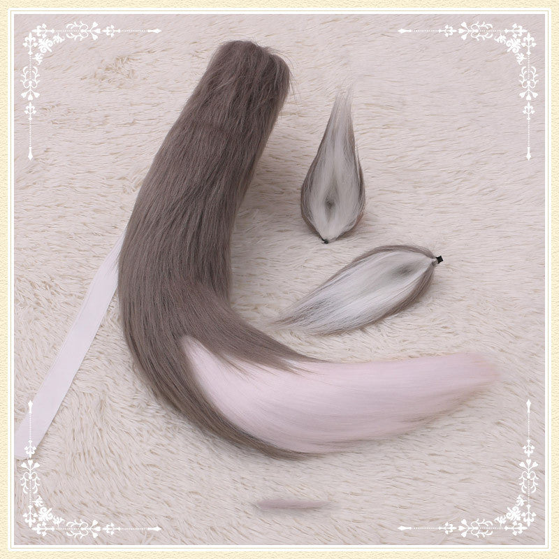 Long-Haired Beast Ears & Tail Hairpin Set