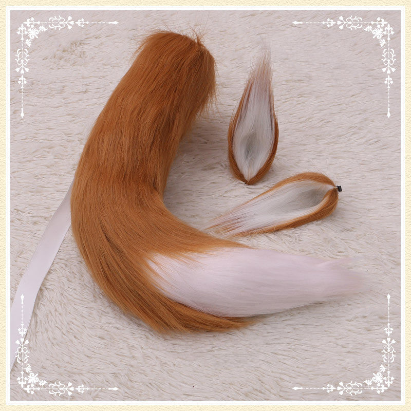 Long-Haired Beast Ears & Tail Hairpin Set