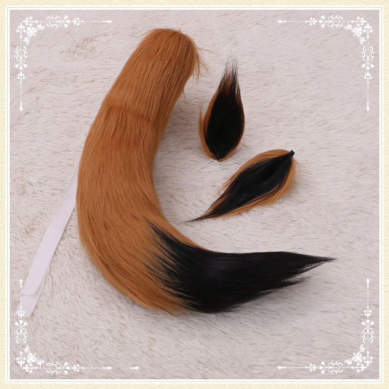 Long-Haired Beast Ears & Tail Hairpin Set