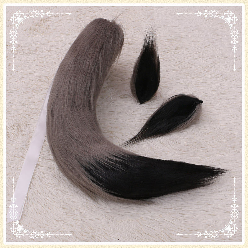 Long-Haired Beast Ears & Tail Hairpin Set