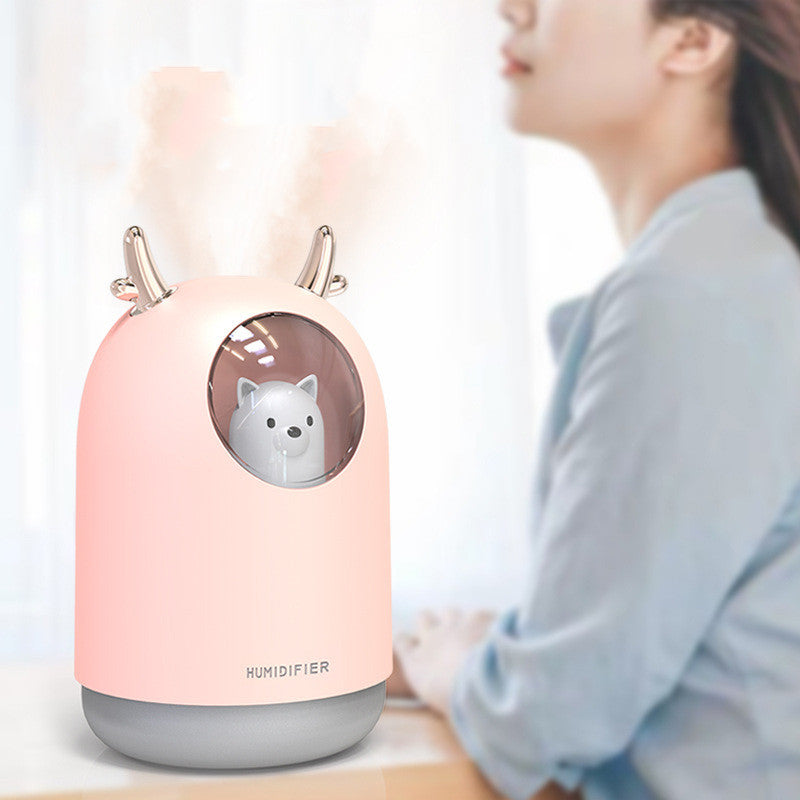 Mini USB Pet Bear Humidifier for Bedroom and Home - Quiet, Portable