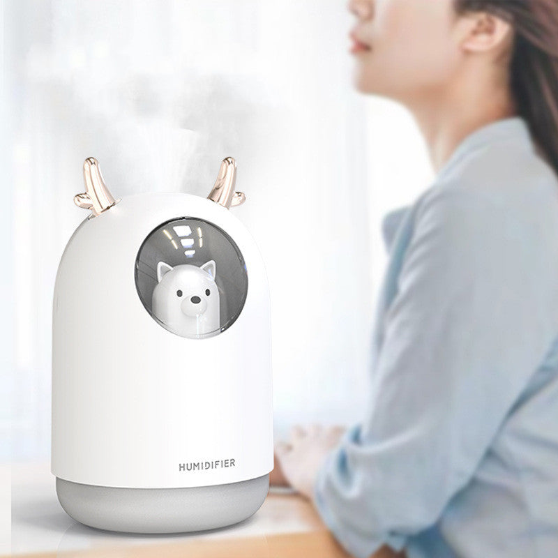 Mini USB Pet Bear Humidifier for Bedroom and Home - Quiet, Portable