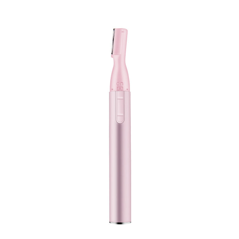 Electric Eyebrow Trimmer for Ladies, Battery-Powered Grooming Tool - Pink & Black Options