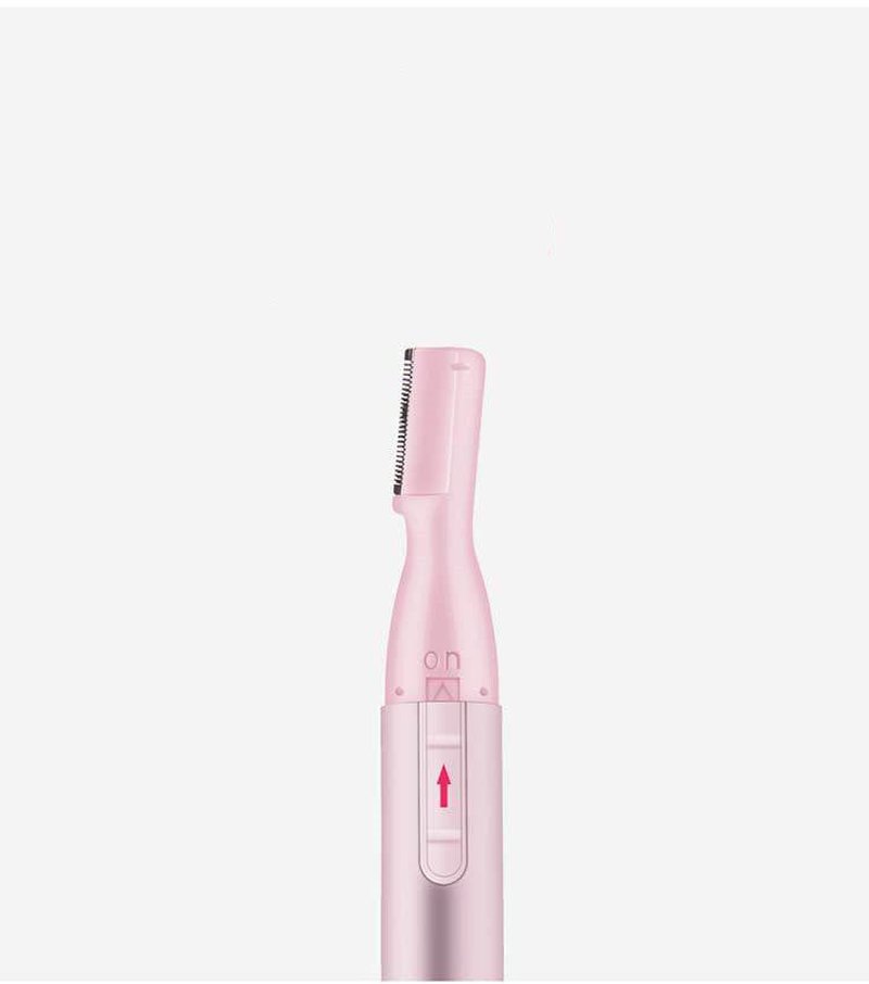 Electric Eyebrow Trimmer for Ladies, Battery-Powered Grooming Tool - Pink & Black Options