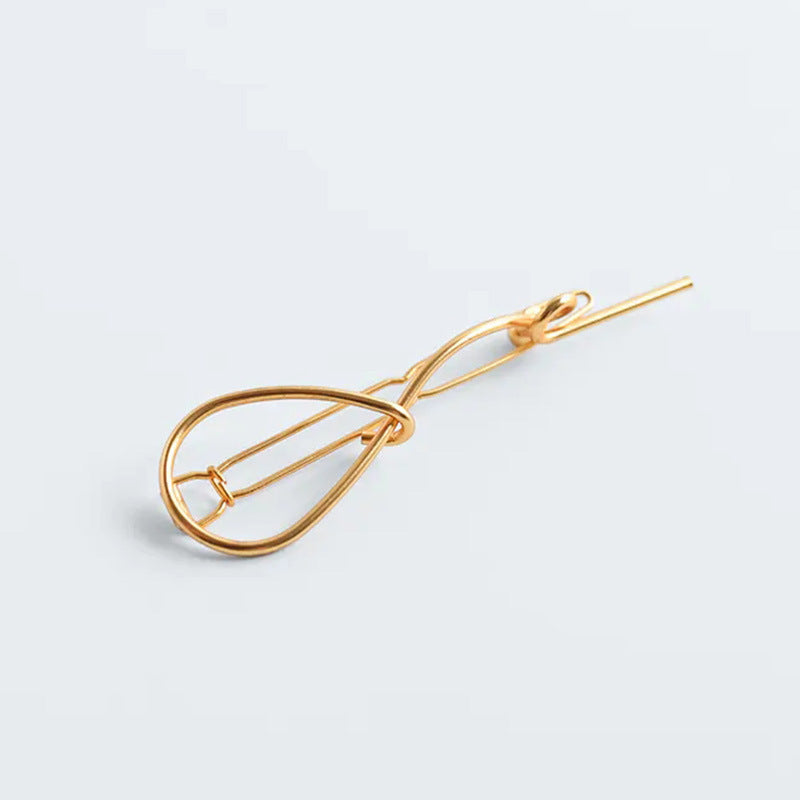 Gold Geometric Side Hair Clip - Women's