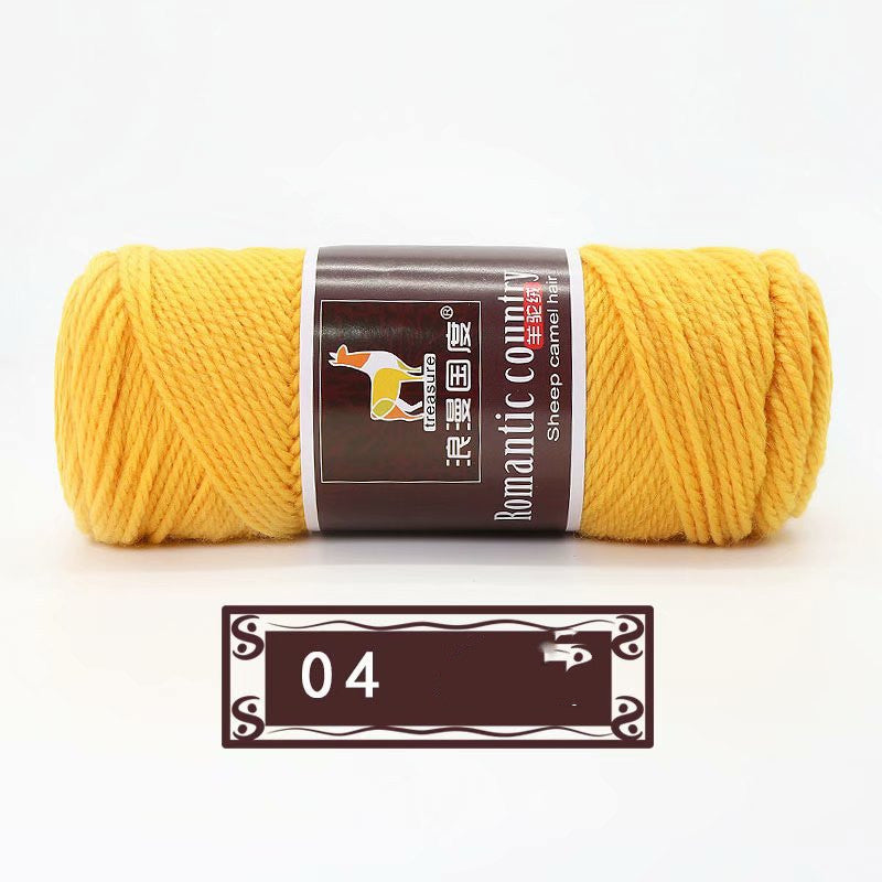 Romantic Country Hand-Knitted Alpaca Scarf Thread - Wool Yarn for Crafts