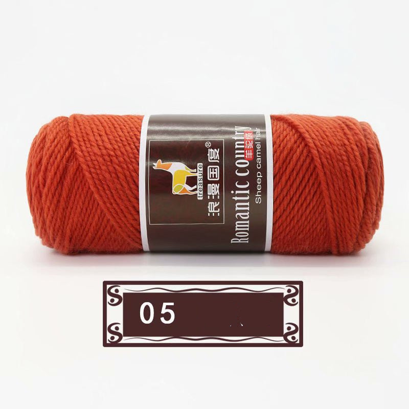 Romantic Country Hand-Knitted Alpaca Scarf Thread - Wool Yarn for Crafts