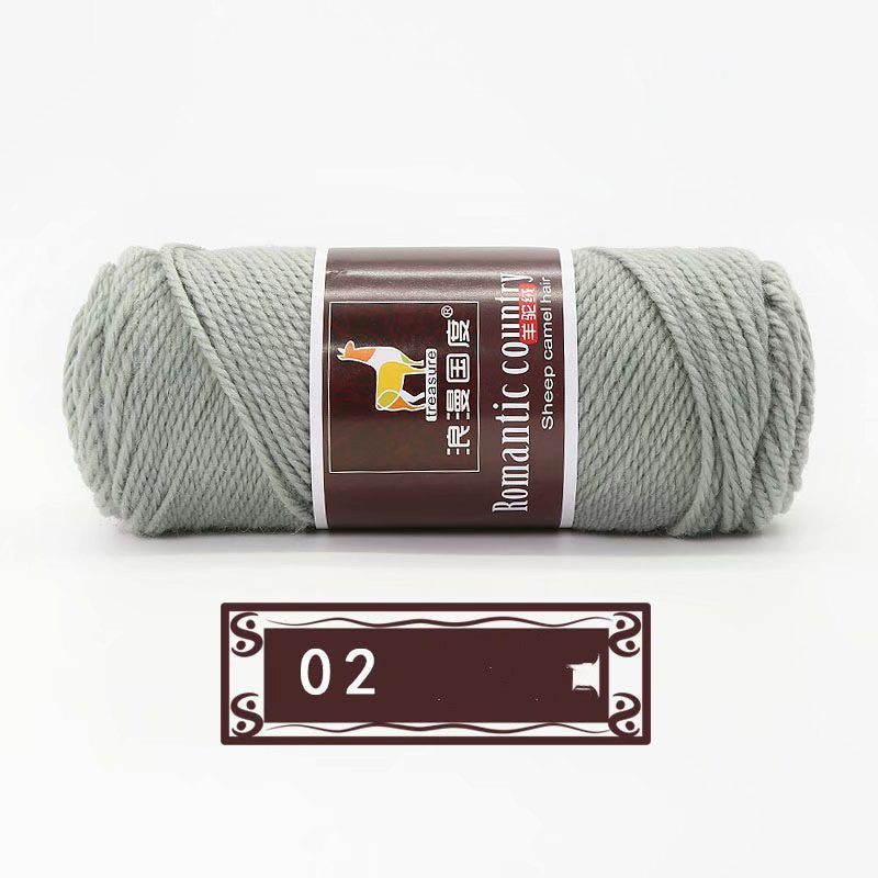 Romantic Country Hand-Knitted Alpaca Scarf Thread - Wool Yarn for Crafts