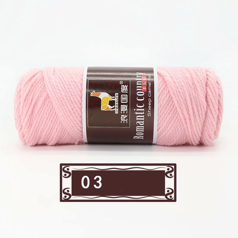 Romantic Country Hand-Knitted Alpaca Scarf Thread - Wool Yarn for Crafts
