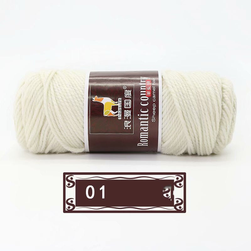 Romantic Country Hand-Knitted Alpaca Scarf Thread - Wool Yarn for Crafts