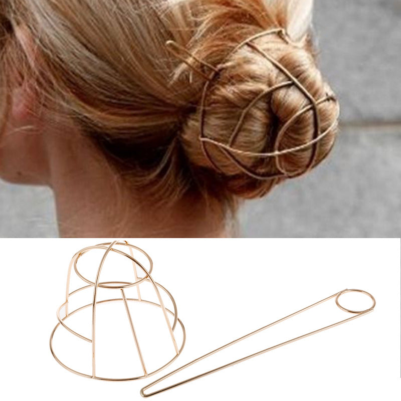 Irregular Metal Hairpin - Gold & Silver