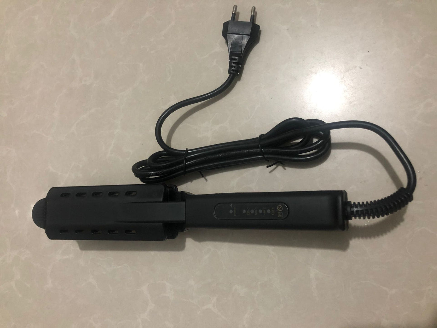 Electric Curling Iron for Wet and Dry Hair - Hair Straightener with Bangs US/EU/UK/AU Plug