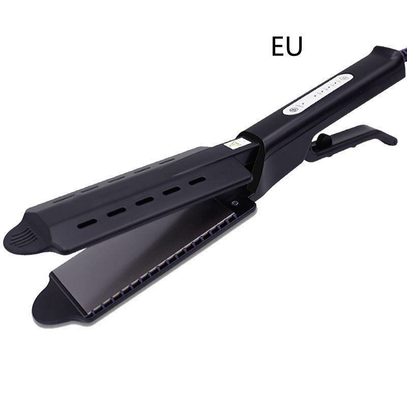 Electric Curling Iron for Wet and Dry Hair - Hair Straightener with Bangs US/EU/UK/AU Plug