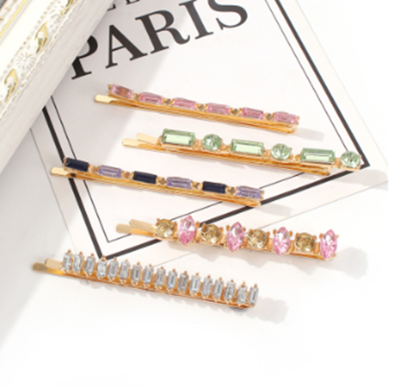 Rhinestone Hair Clip Set - European Style