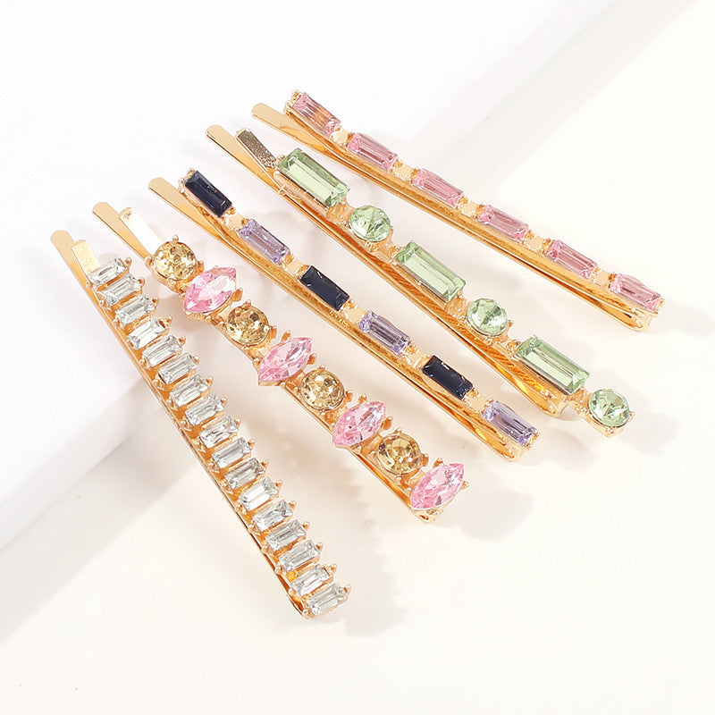 Rhinestone Hair Clip Set - European Style