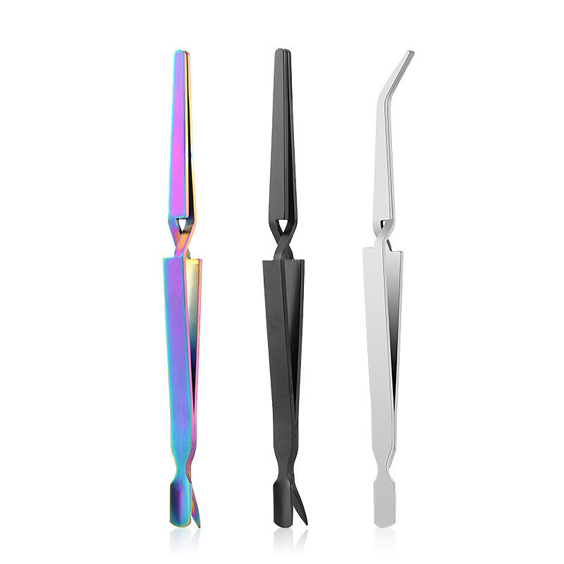 Multifunctional Stainless Steel Nail Art Clip - Manicure Tool with Color Variants