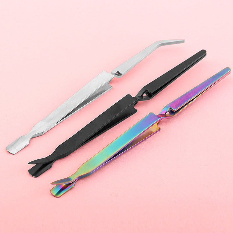 Multifunctional Stainless Steel Nail Art Clip - Manicure Tool with Color Variants
