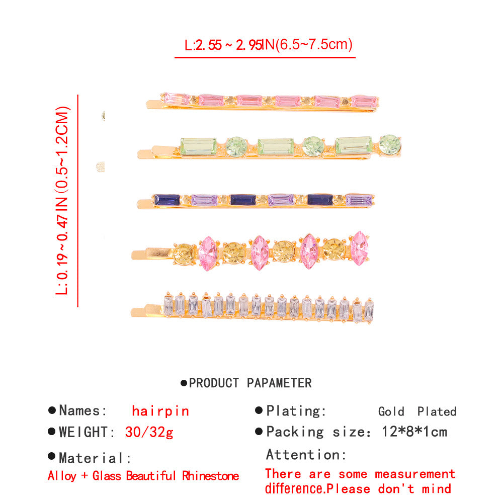 Colorful Hair Clip Set - European and American Style Hair Accessories